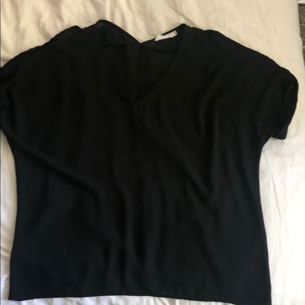 Black top — open shoulder